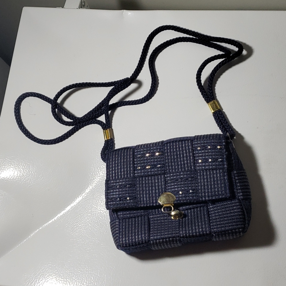 M & G Bertini Italian weaved mini bag.